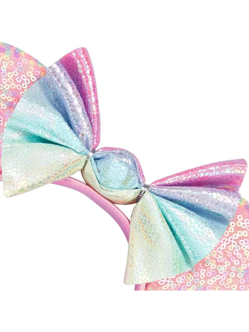 Women ColorFull Sequin Handmade Mickey Mouse Headband 2 Pieces